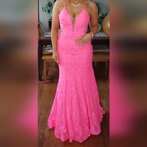 LaFemme prom dress in hot pink in size 10